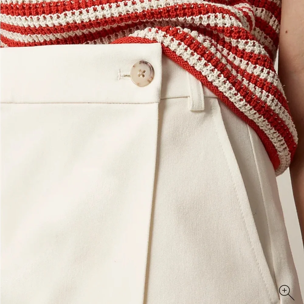 NWT J.Crew Wrap-front skort in bi-stretch cotton blend (size 10) - Picture 4 of 12